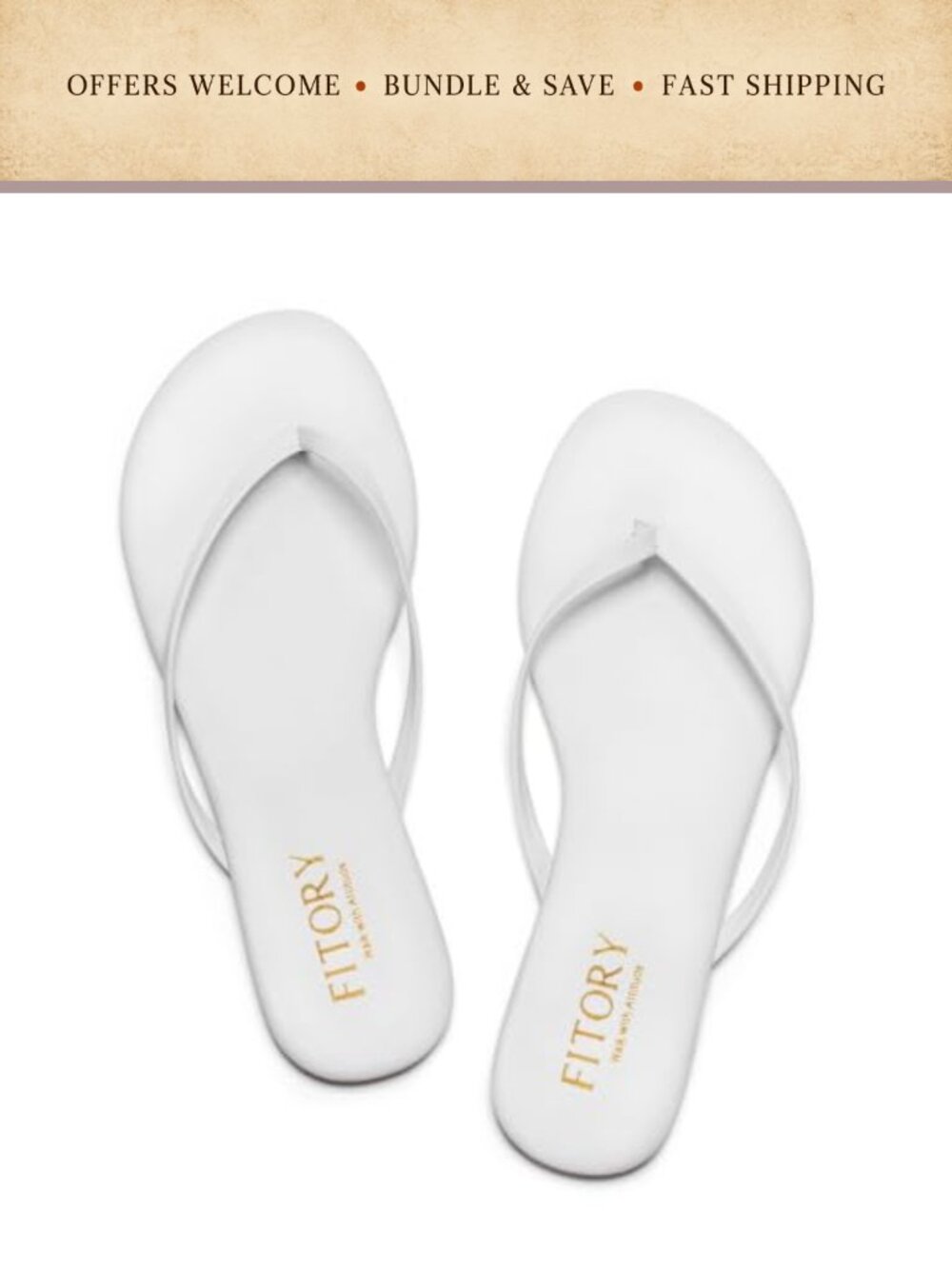 Vegan Leather Thong Flip Flops Cushioned Slip On Flat Sandals